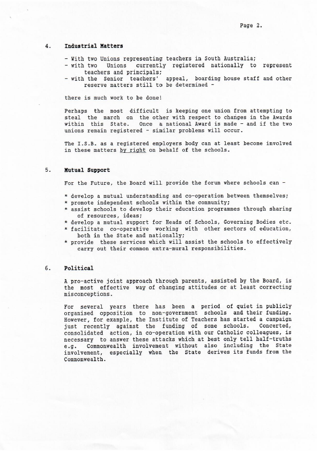 Future Directions of the Board page 2
