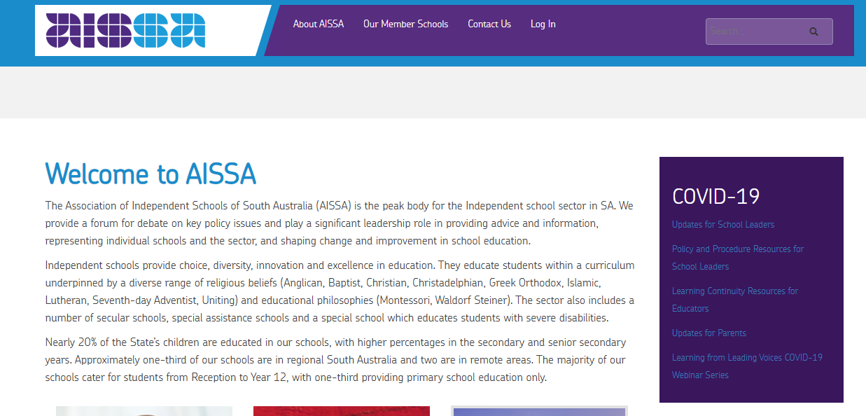 AISSA website COVID 2020