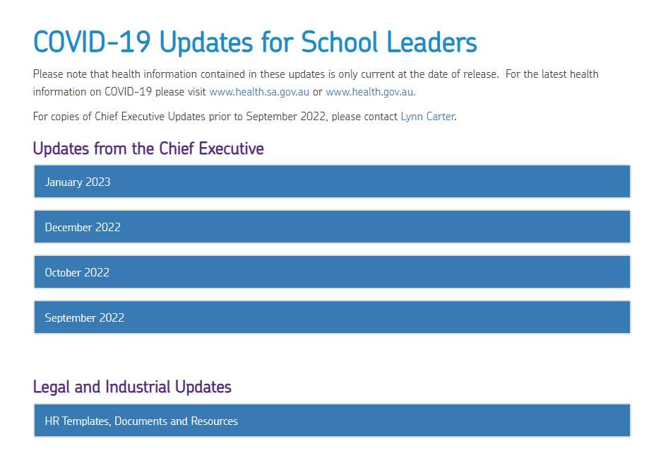 COVID updates AISSA website 2021